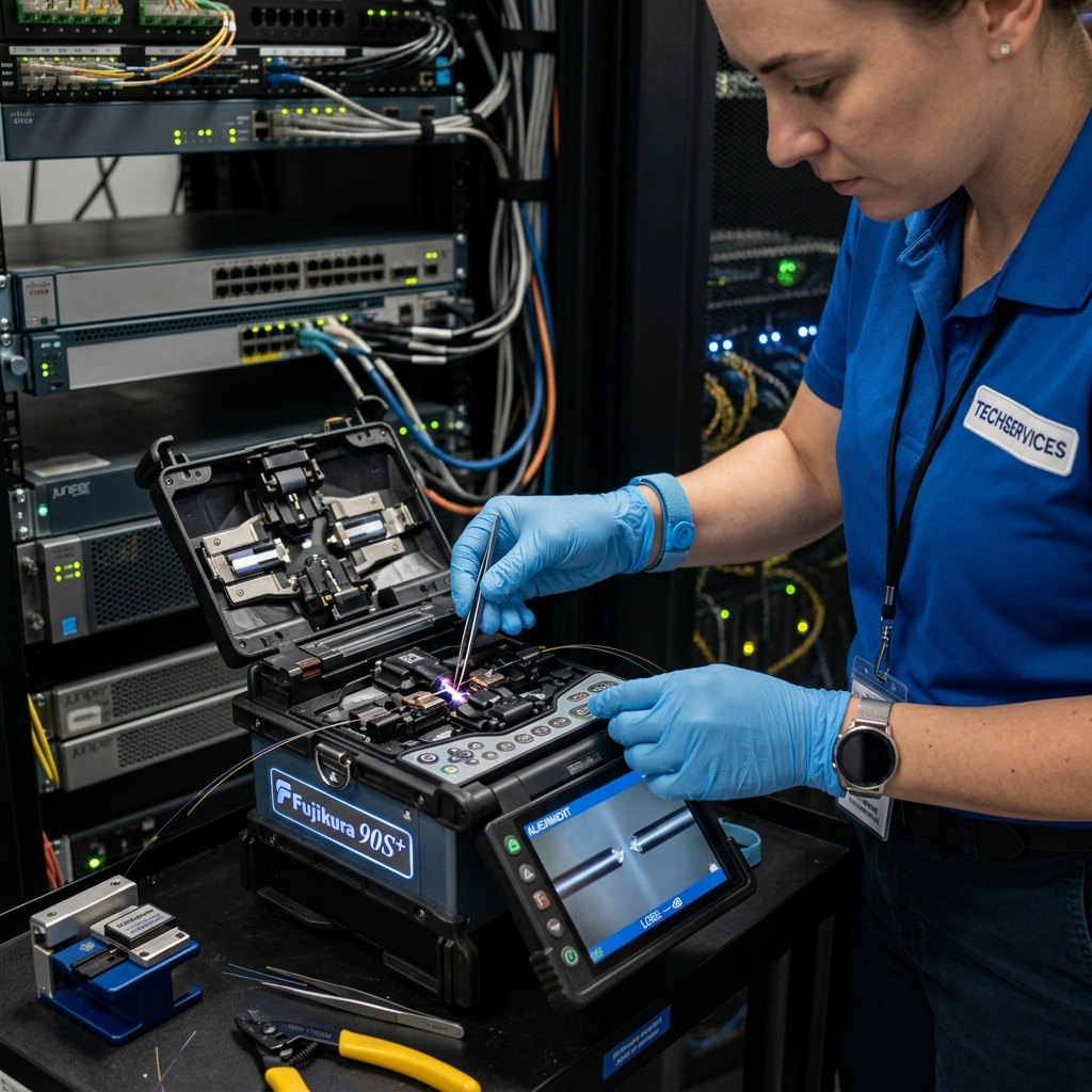 Fusão de Fibra Óptica: Guia Técnico de Emendas e Testes OTDR